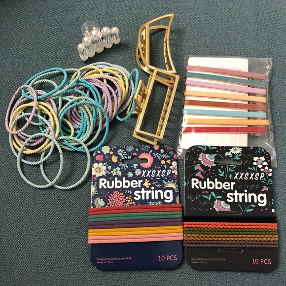 Hair ties hairpin claws hair accessories bundle - Picture 1 of 2